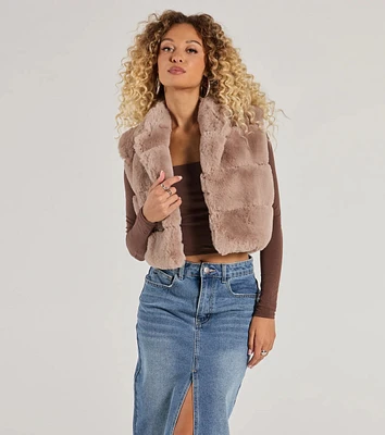 Perfectly Luxe Faux Fur Cropped Vest