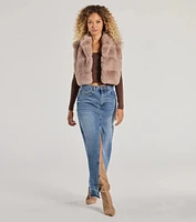 Perfectly Luxe Faux Fur Cropped Vest