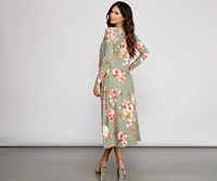 Floral Passion Long Knit Duster