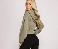 Zipped Basics Cropped Jacket