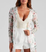 Dreamy Floral Mesh Duster