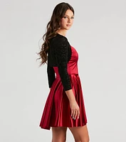 So Regal Velvet 3/4 Sleeve Bolero