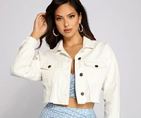 Fresh And Chic Cropped Denim Jacket