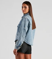 Your Favorite Crop Denim Shacket