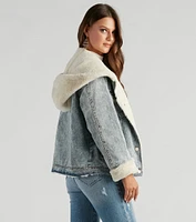 All The Feels Faux Fur Lined Denim Jacket