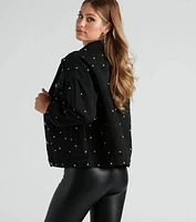 Bling Calling Rhinestone Denim Jacket