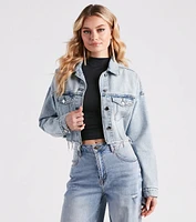 Feelin' Fresh Cropped Denim Jacket