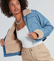 Keep It Cozy Faux Fur-Lined Denim Jacket