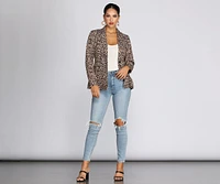 Leopard Print Blazer