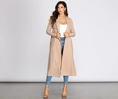 Cover Girl Long Trench Coat