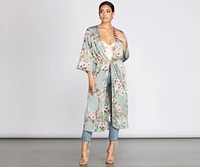 Catalina Cruise Floral Kimono Duster