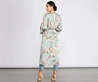 Catalina Cruise Floral Kimono Duster