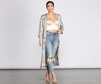 Catalina Cruise Floral Kimono Duster