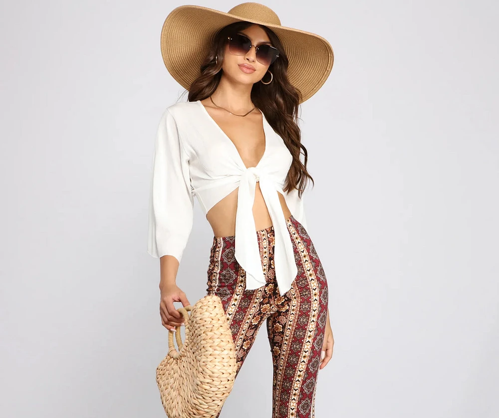 Boho Daze Tie Front Top