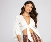 Boho Daze Tie Front Top