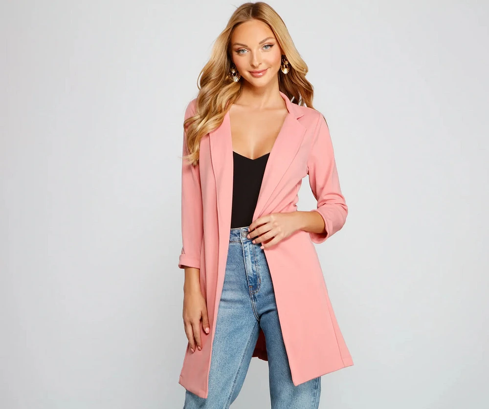 Miss Professional Long Line Blazer