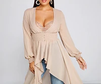 Chic Chiffon High-Low Duster