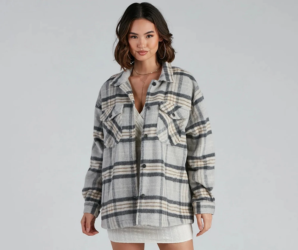 Cozy Casual Plaid Wool Shacket