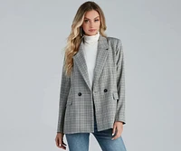 Perfect Plaid Oversized Blazer