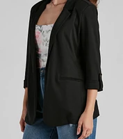 Chic Fit Cuffed Boyfriend Blazer