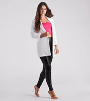 Biz Call 3/4 Sleeve Boyfriend Blazer