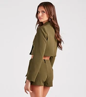 Cargo Cutie Structured Crop Blazer