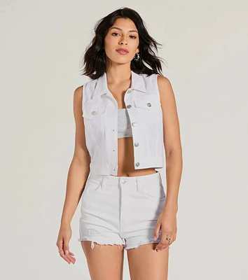 Perfect Company Sleeveless Button-Up Vest