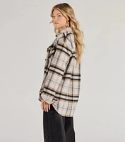 Cozy Layer Plaid Woven Shacket