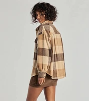 Plaid Passion Oversized Faux Wool Shacket