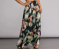 Coastal Vibes Zip Maxi Skirt