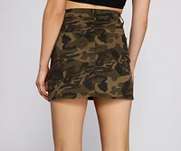 At Ease Camo Mini Skirt