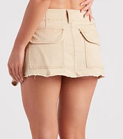 Throw It Back Low-Rise Micro Mini Skirt