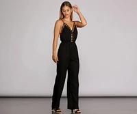 Sleek Open Back Caged Jumpsuit