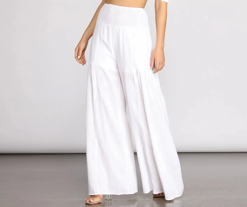 Time Off Linen High Waist Wide Leg Pants