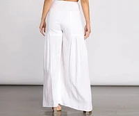 Time Off Linen High Waist Wide Leg Pants