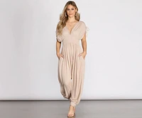 Totally Boho Smocked Waist Jumpsuit