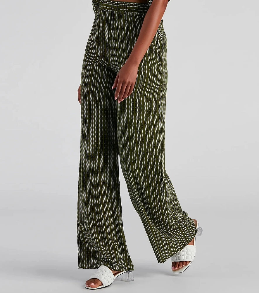 Line High Rise Striped Pants