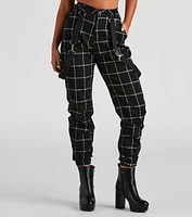 Gone Off The Grid Plaid Joggers