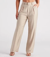 Show Up Style Linen Wide Leg Trouser Pants