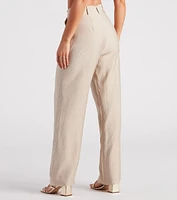 Show Up Style Linen Wide Leg Trouser Pants