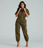 Everyday Utility Cargo Jogger Jumpsuit