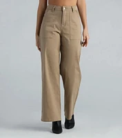 High-Rise Wide-Leg Carpenter Pants