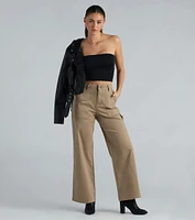 High-Rise Wide-Leg Carpenter Pants