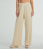 Sunshine Livin' High Rise Palazzo Crochet Pants