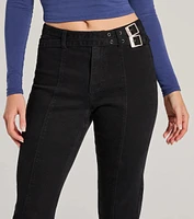 Cool Icon High-Rise Belted Bootcut Pants