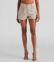 Making Waves Linen High Rise Shorts