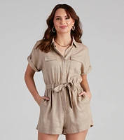 Weekend-Ready Linen Romper