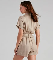 Weekend-Ready Linen Romper