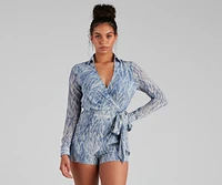 Spring Solstice Chiffon Tie Romper