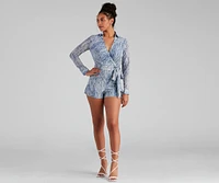 Spring Solstice Chiffon Tie Romper